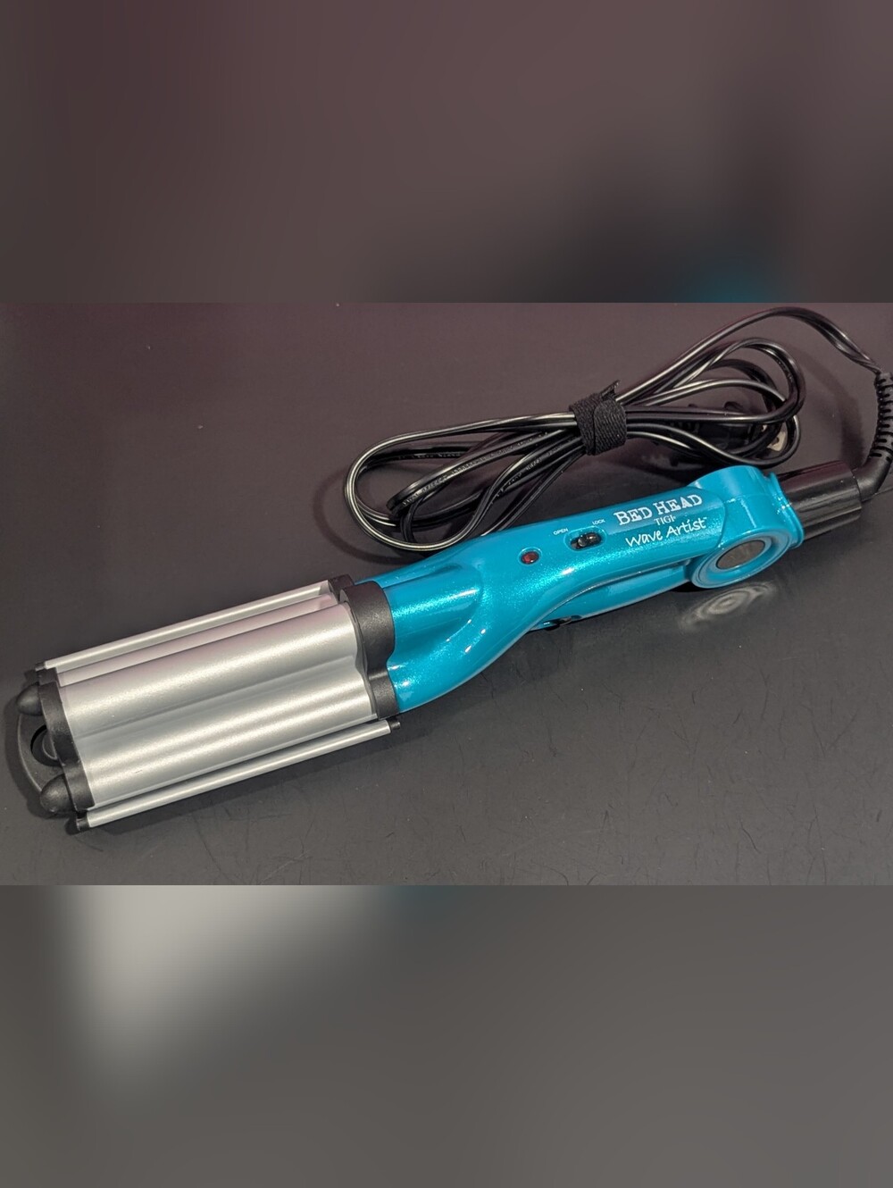 TIGI Bedhead Wave Artist Crimping Iron Teal Blue/Green Deep Clean Barrels VGC